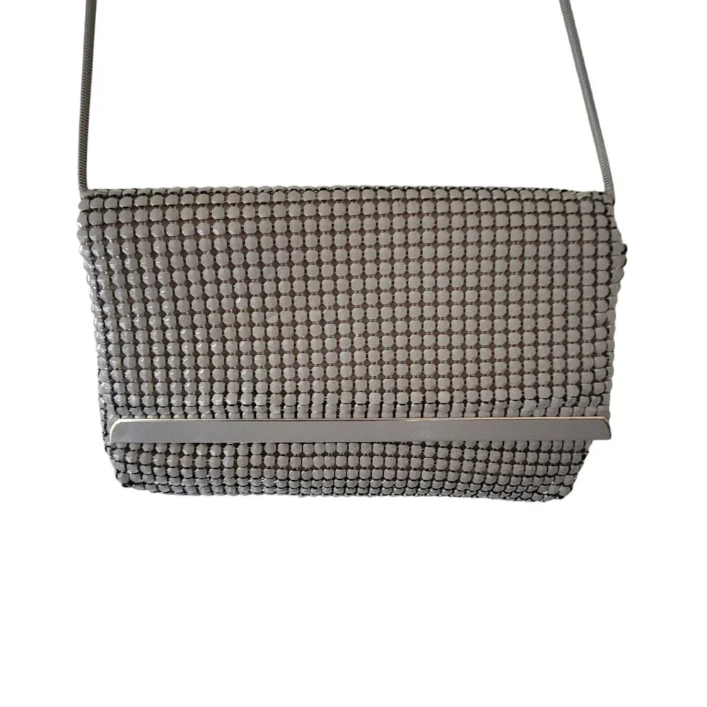 Vintage Mesh Purse Taupe Alumesh Handbag‎ Clutch